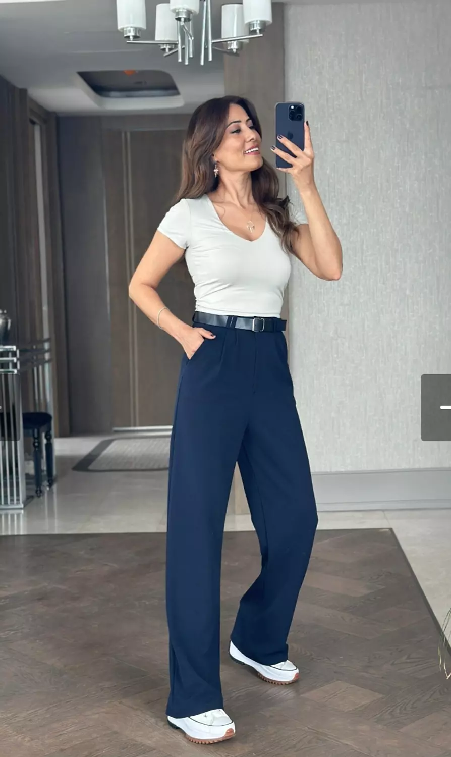 Navy Blue Classic Pants  hover image
