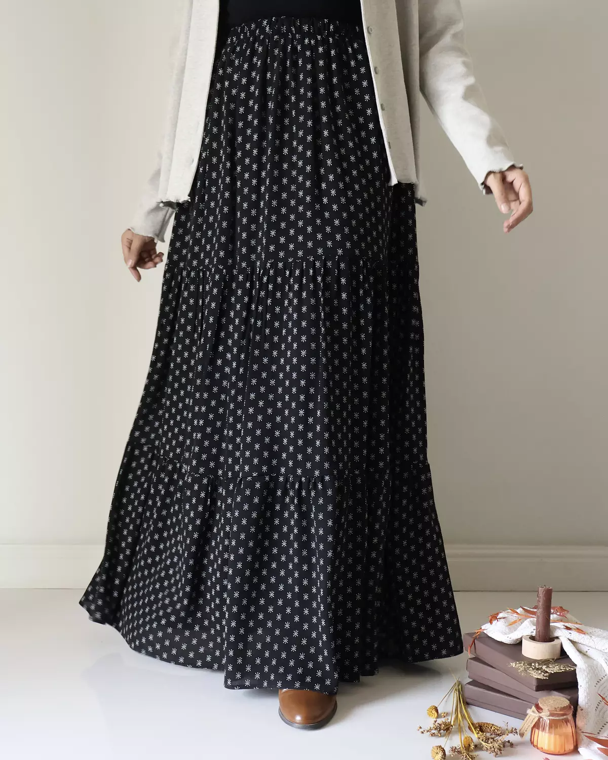 Cotton Crochet Black Snow Skirt 2