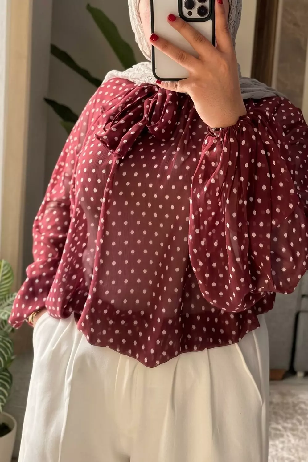Victorian High Collar Blouse with Bishop Sleeves 5