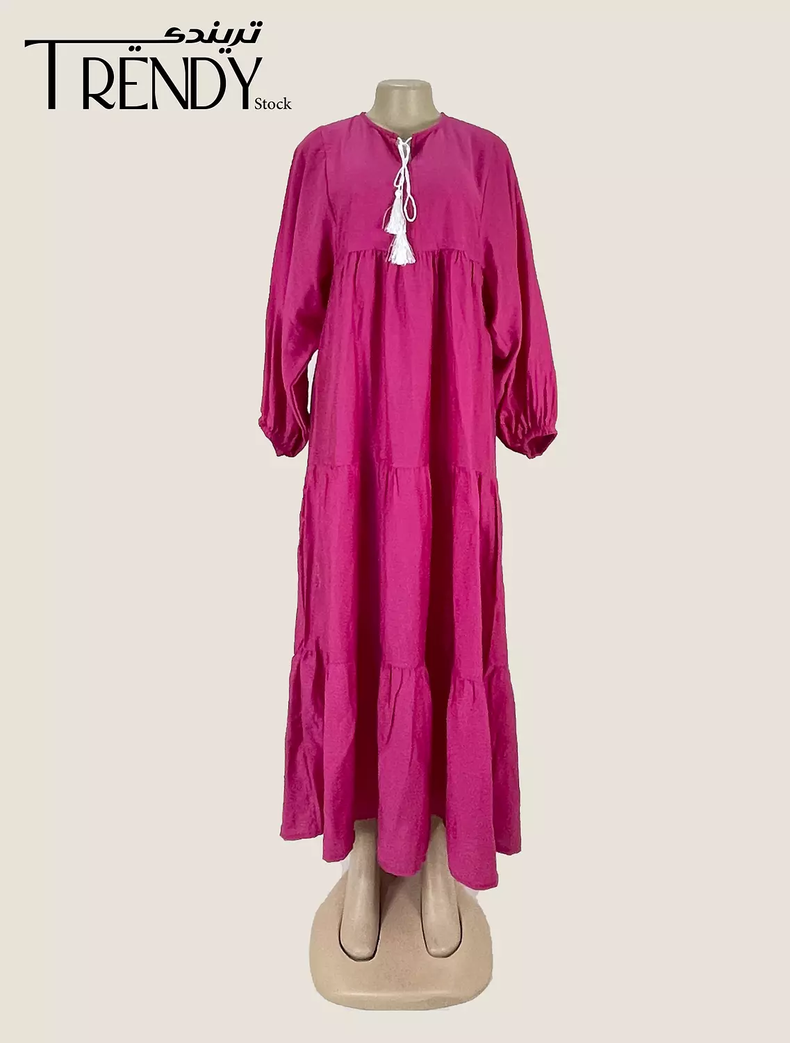 Summer Lenon with long sleeves dress 6