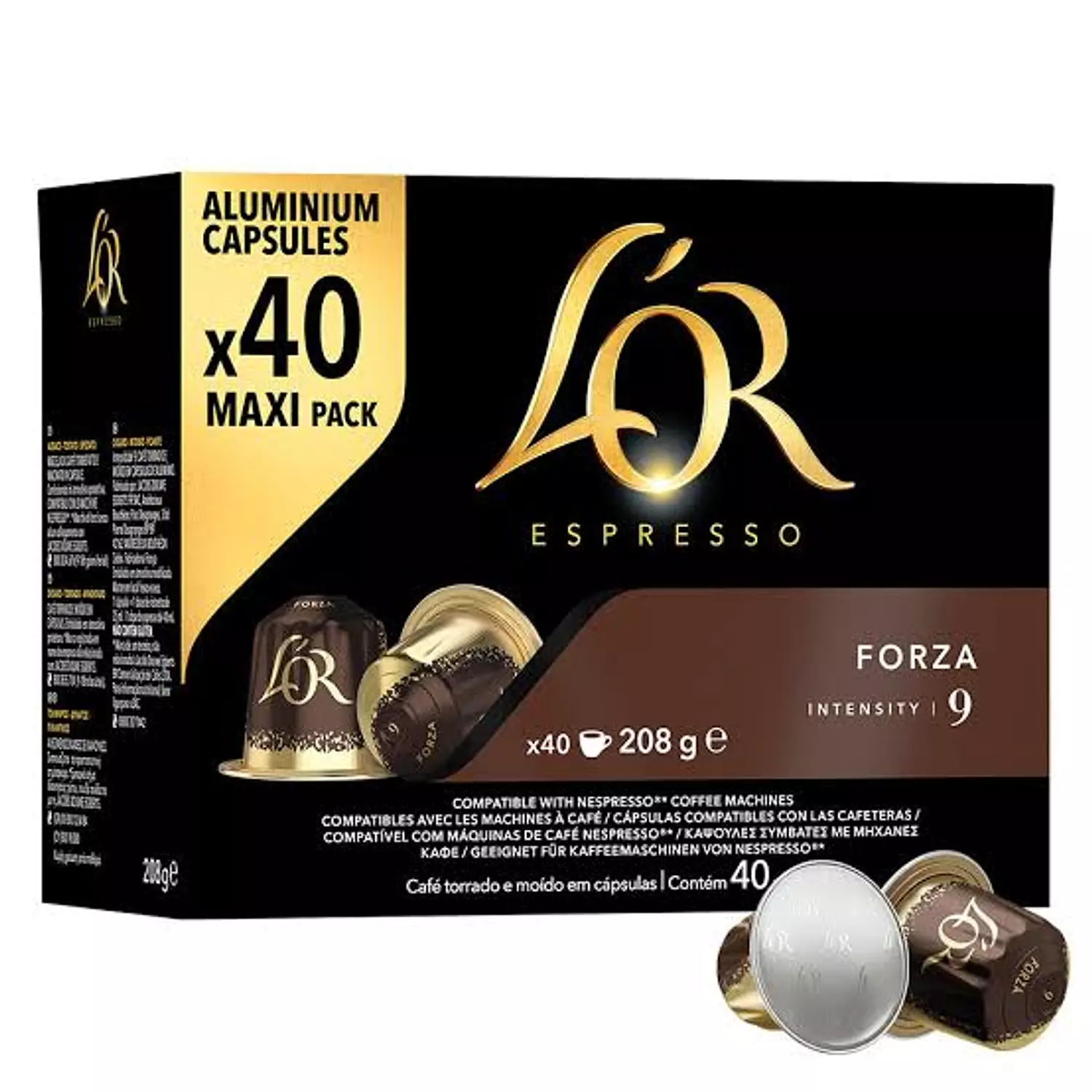 L’OR Espresso Forza Intensity 9 ( 40  Nespresso Compatible Capsules ) image