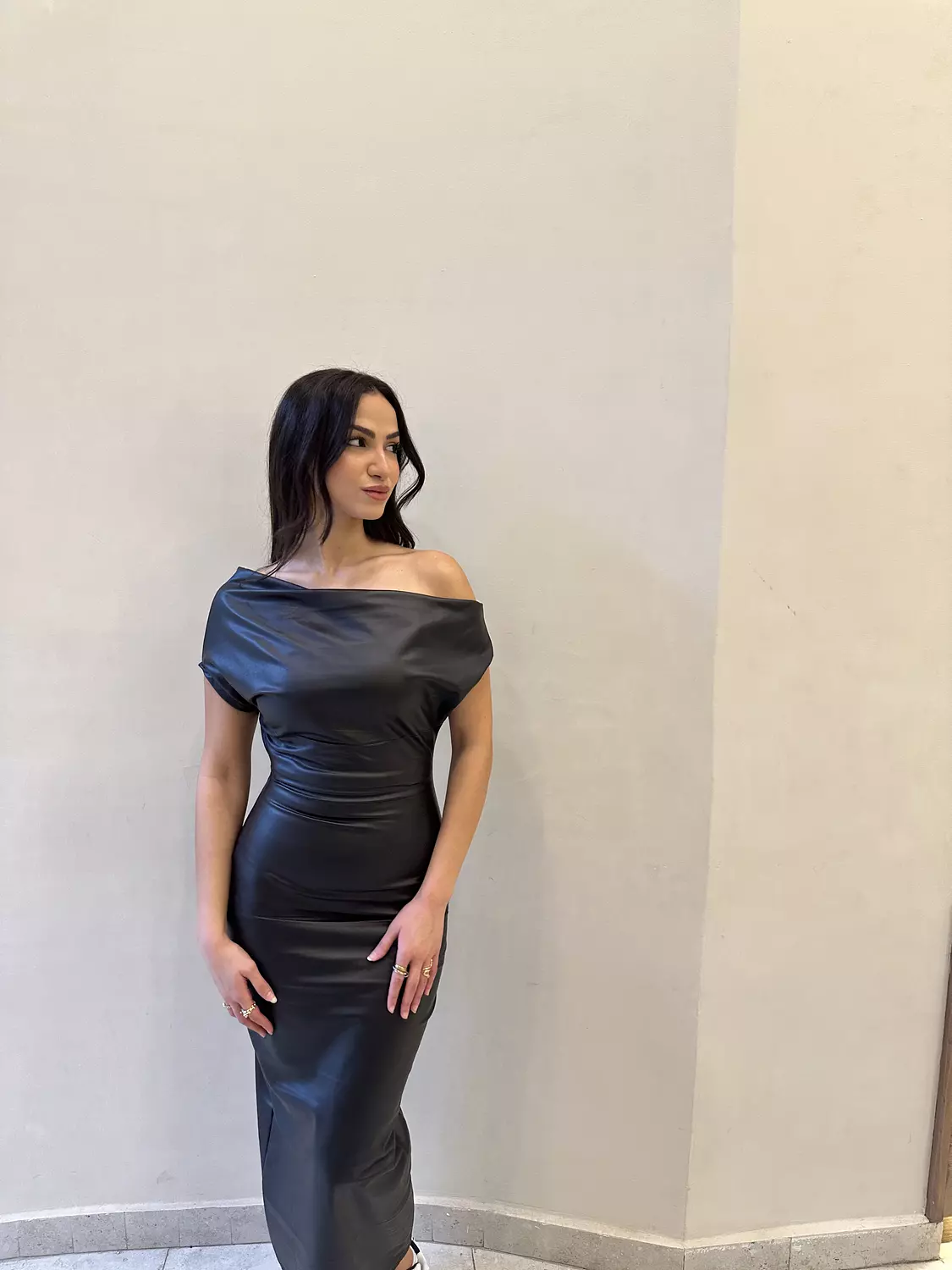 Leather Black Dress 3