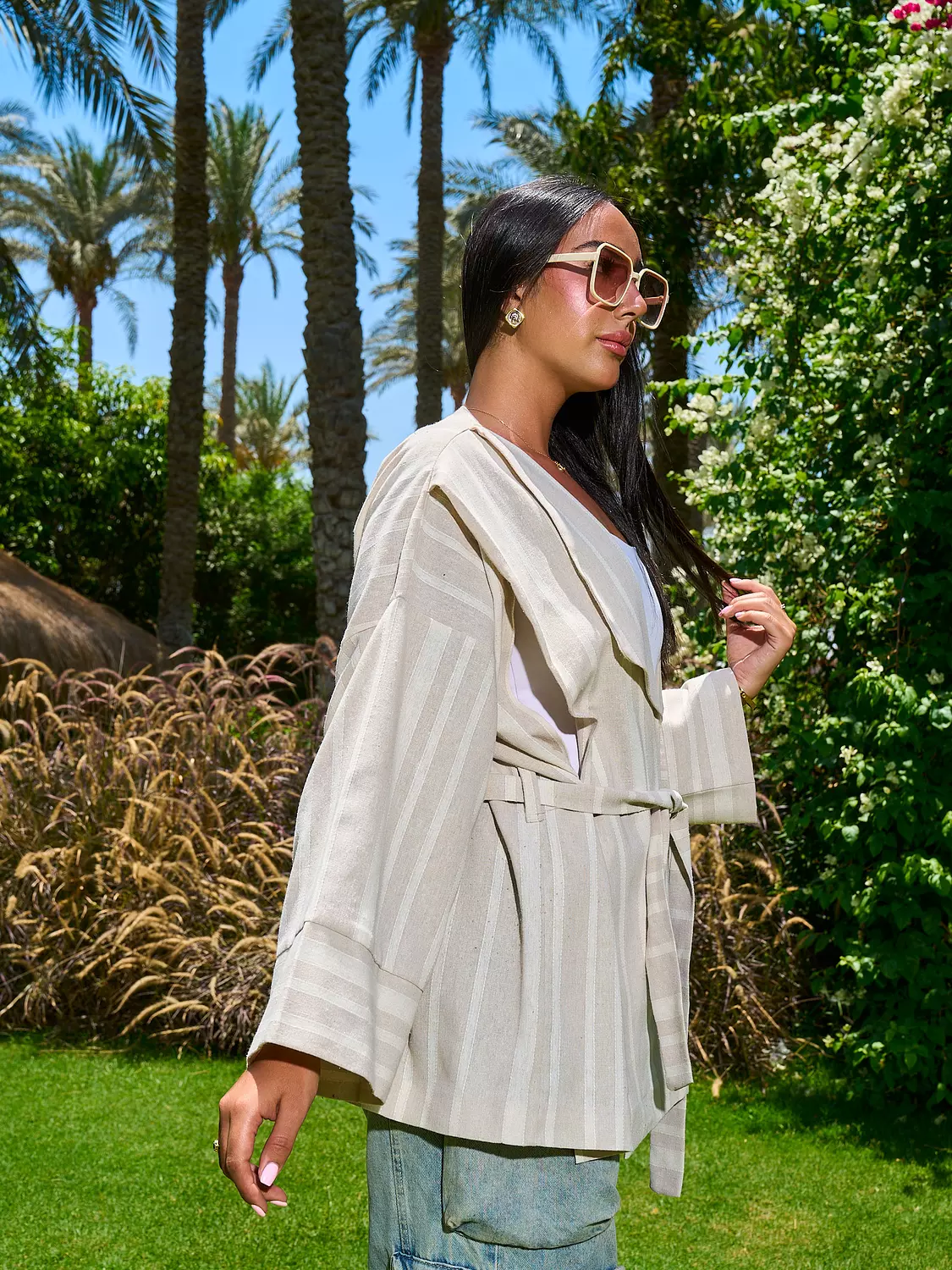 Worood Kimono Jacket _ Beige  2