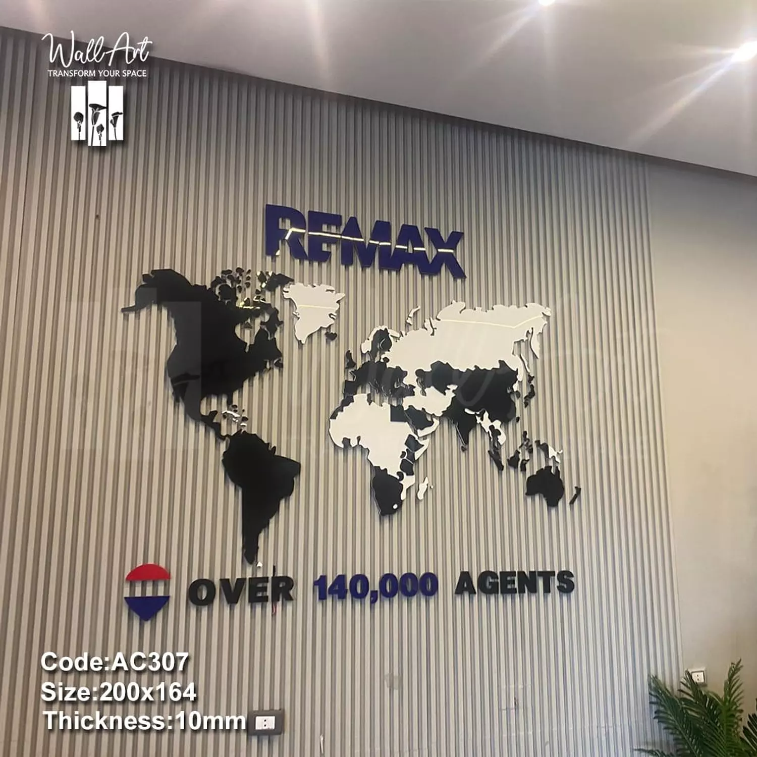 AC307c-Coloured Acrylic Map    6