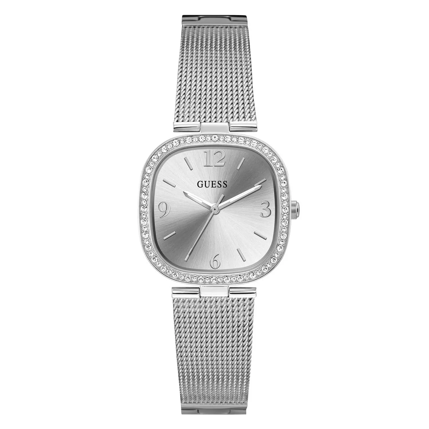 GUESS Ladies Silver Tone Analog Watch Silver Tone Stainless Steel/Mesh Bracelet GW0354L1 image