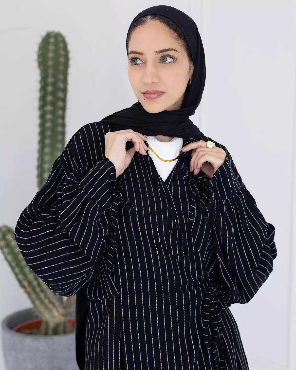 Striped Wrap Cardigan 3