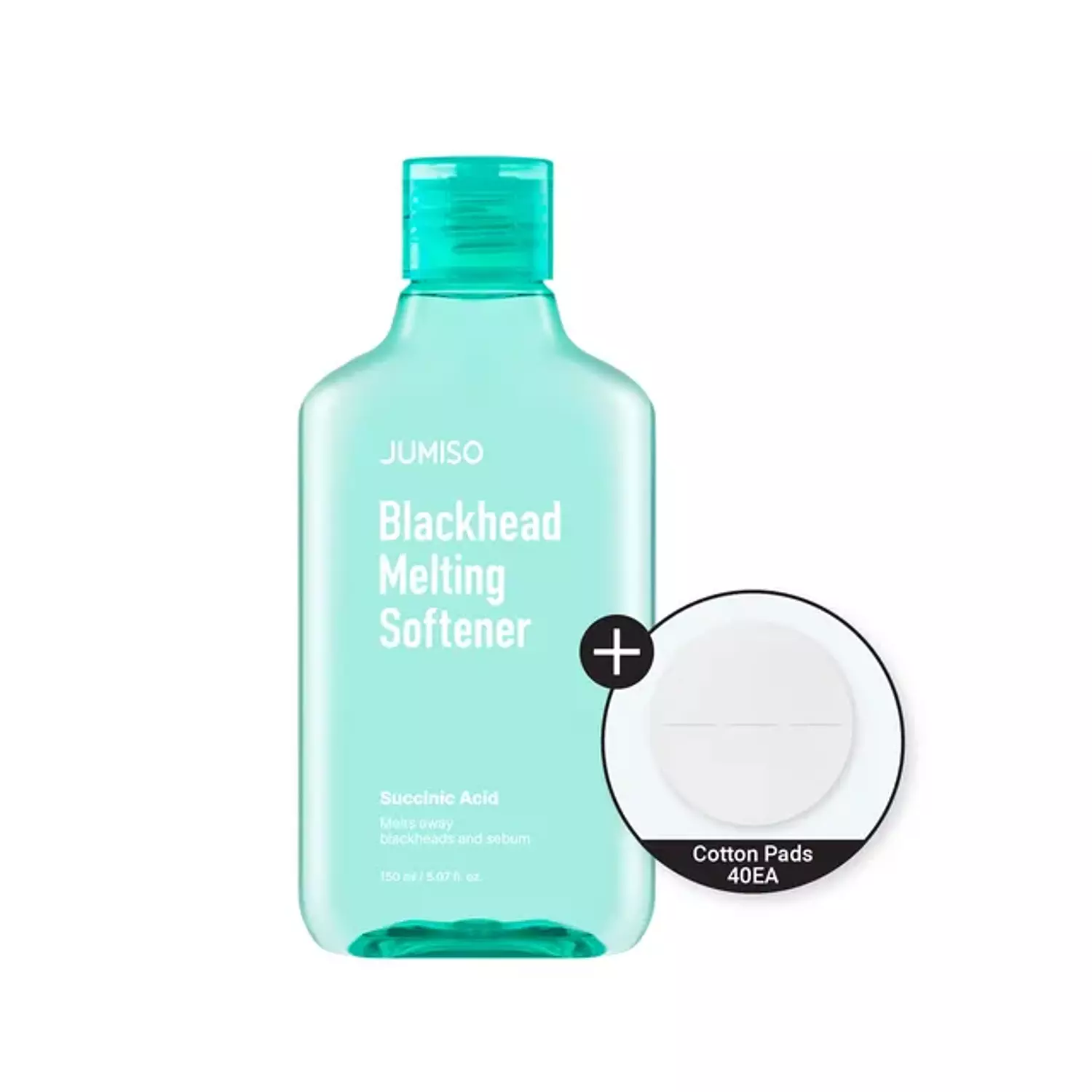 JUMISO - Blackhead Melting Softener 150ml & 40 Cotton Pads Set image