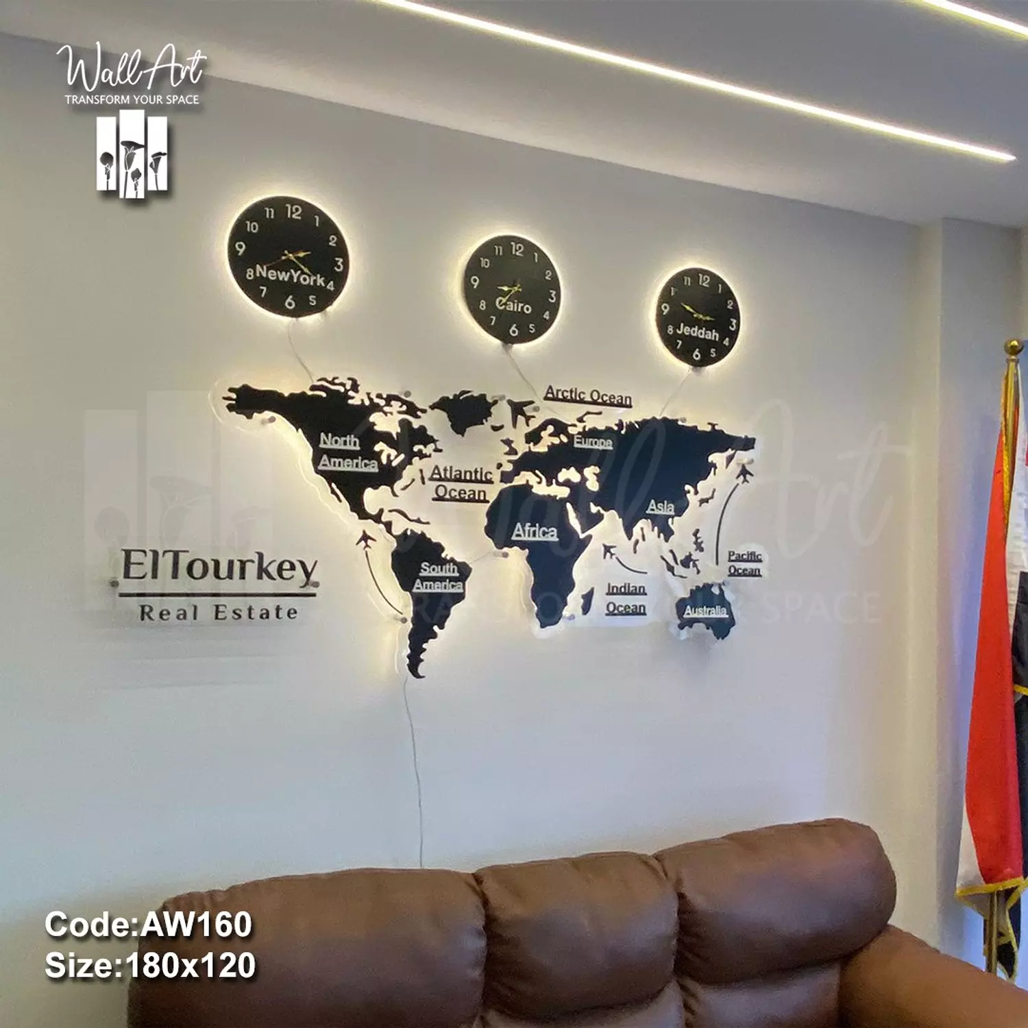 AW160-Lighted Acrylic World Map   11