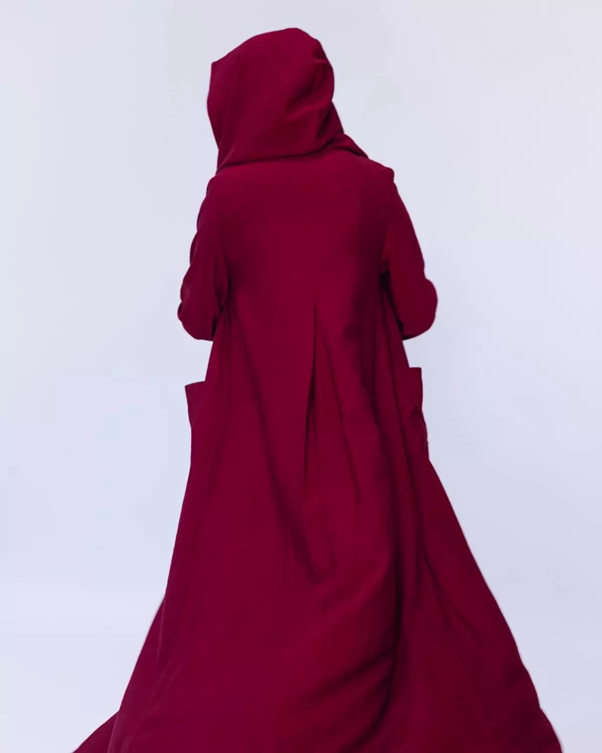 Japanese Style Dress - Burgundy  5