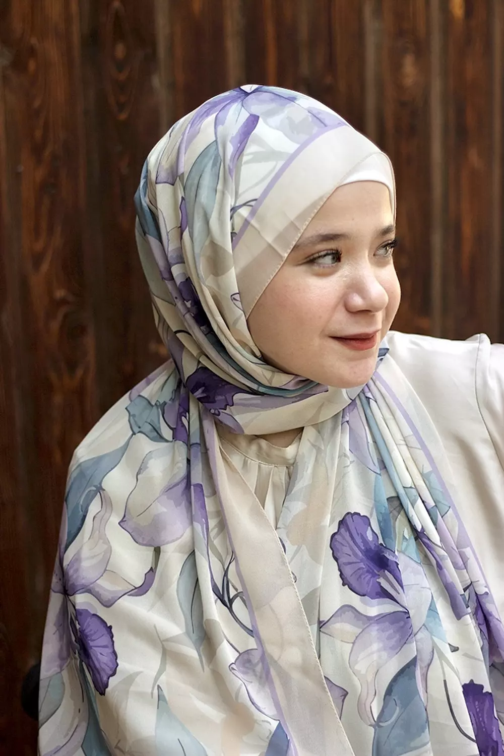 Lavender lace in chiffon image