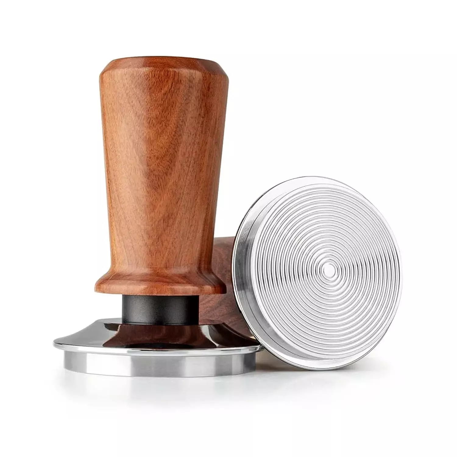 مكبس تامبر قهوة إسبريسو 51 مم، مكبس قهوة لماكينة الإسبريسو، مكبس إسبريسو بسوسته خارجية ، مكبس قهوة إسبريسو يدوي قابل لتعديل العمق 51 مم لون بني   image