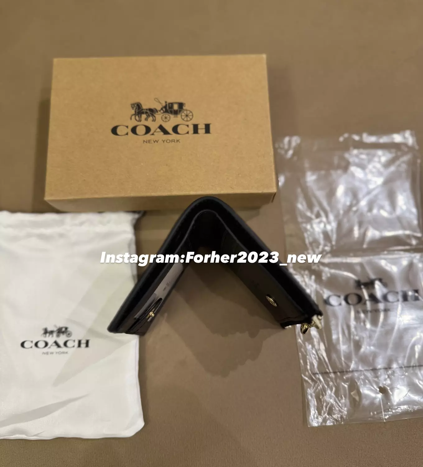 Coach bifold wallet black 3