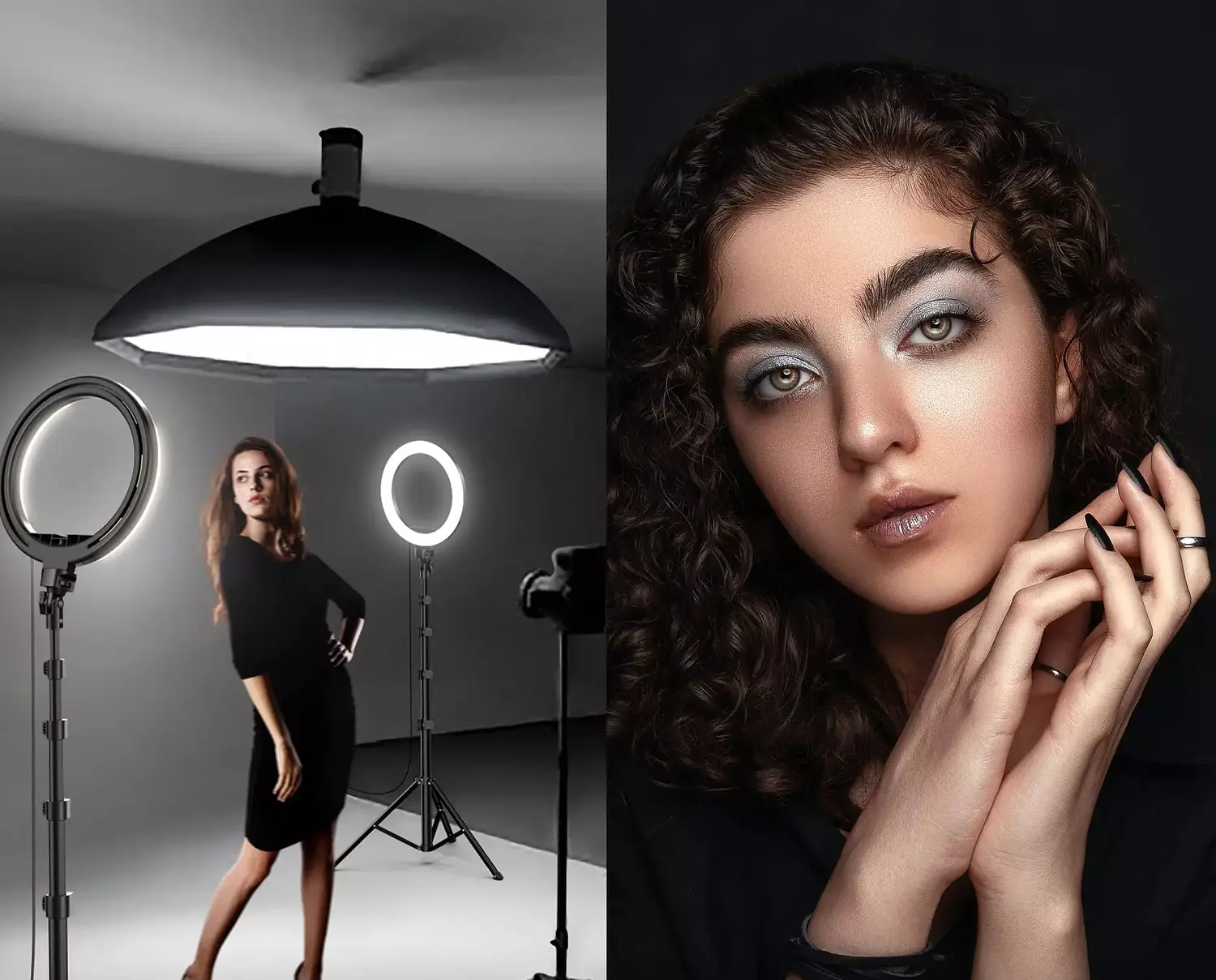 RL-18" Soft LED Ring Light - 360° Rotation - Wireless Control - Black 6
