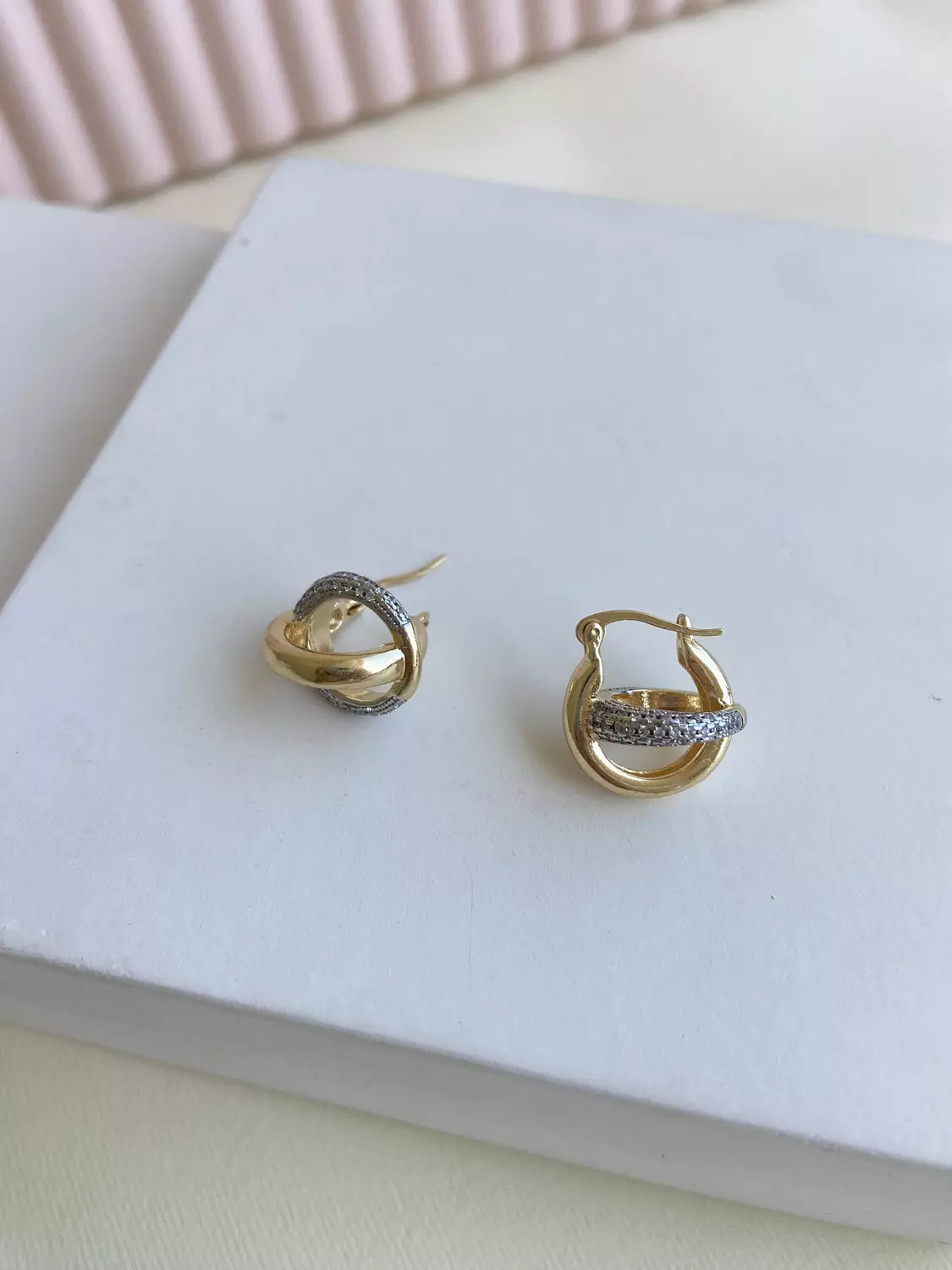 Slim Silver x Gold earing 2