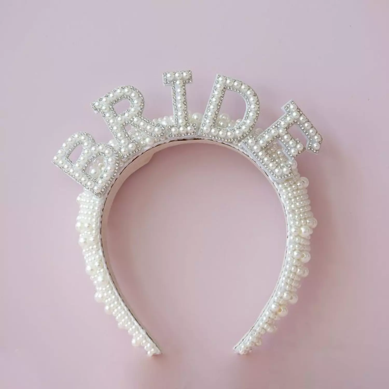  pearl "BRIDE" headband 1