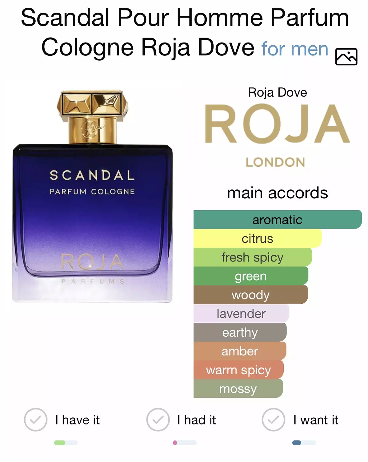 Scandal Pour Homme Parfum Cologne Roja Dove for men SCANDAL PARFUM COLOGNE ROLA PARFUMS Roja Dove hover image
