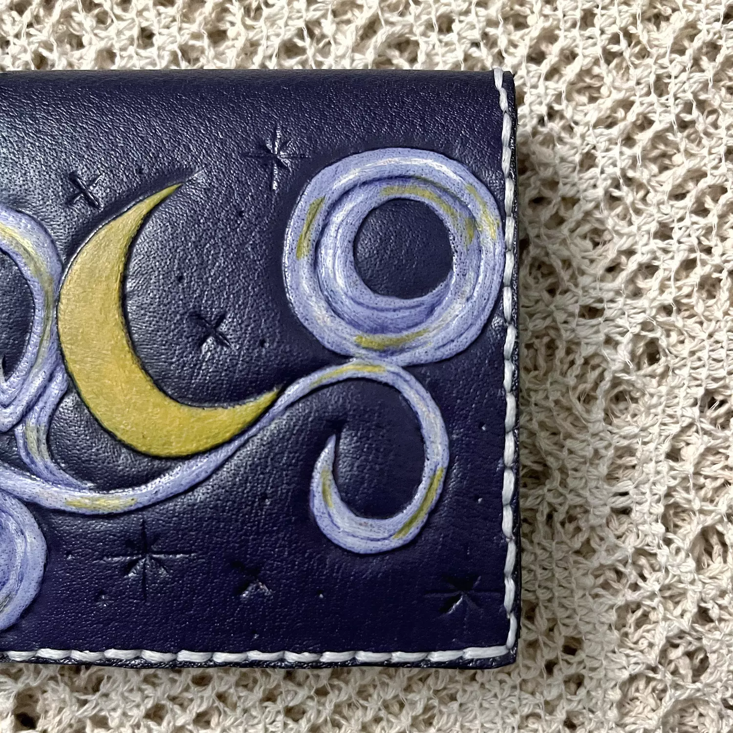 Starry Night folded leather wallet  5