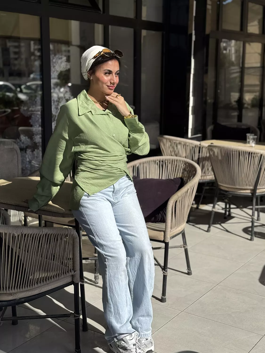 Mint Tie Blouse  3