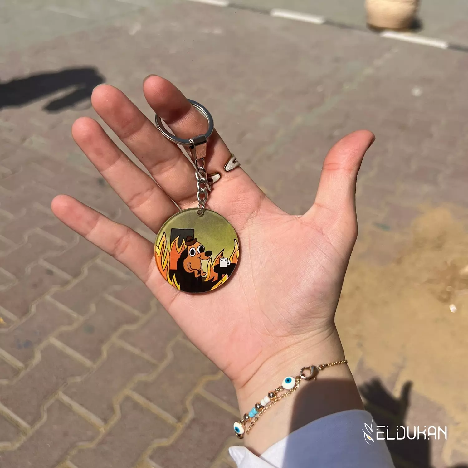 I don’t care acrylic keychain image