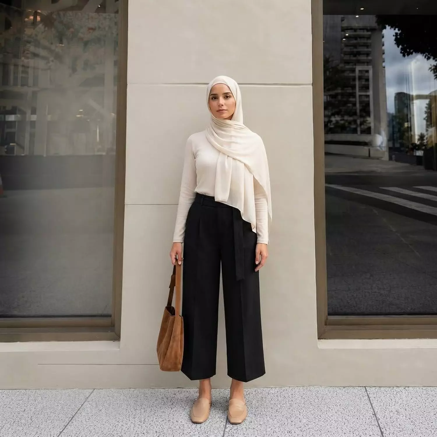 Belted Wide-Leg Culottes 2
