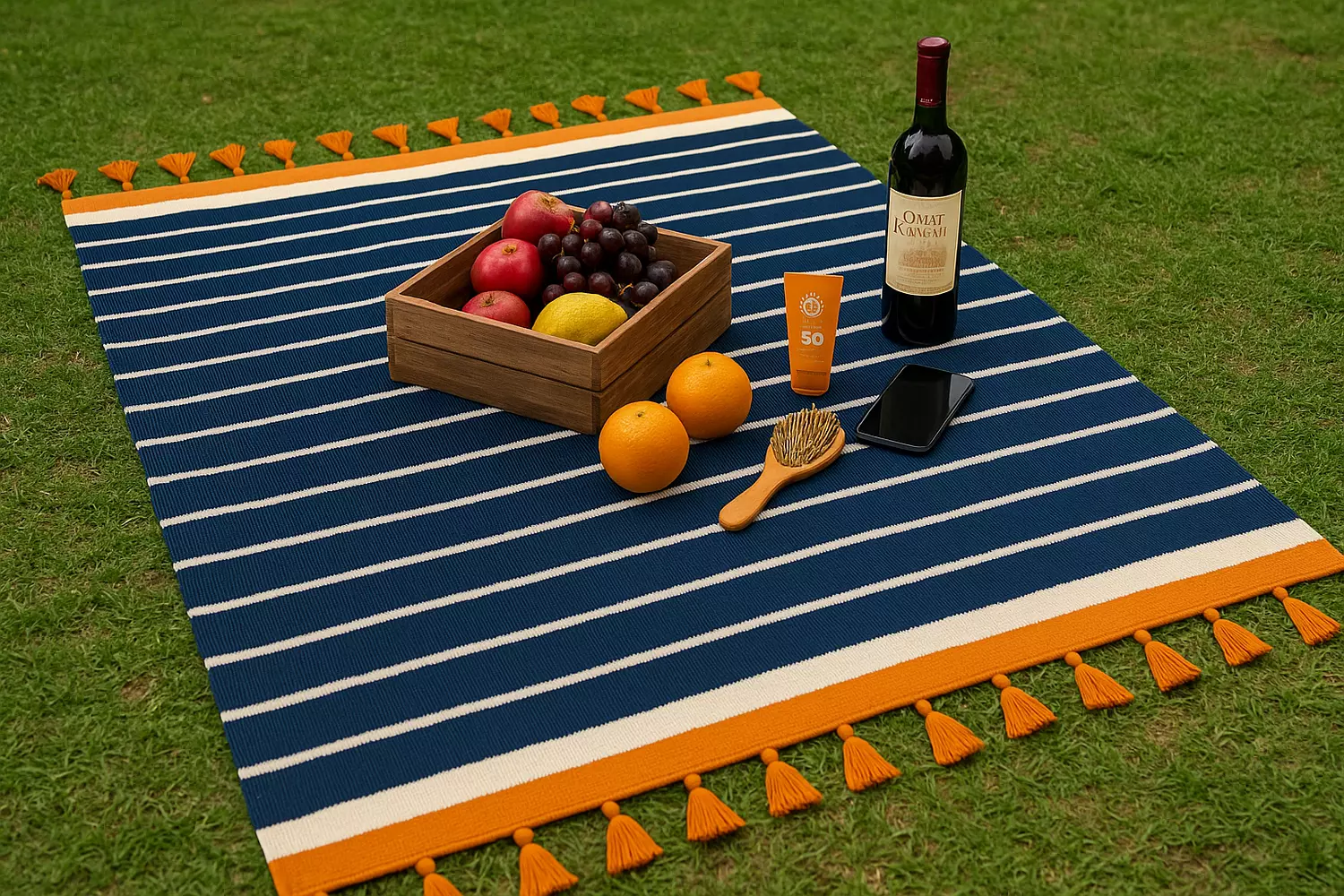 Nautical Stripes Kilim Rug 1