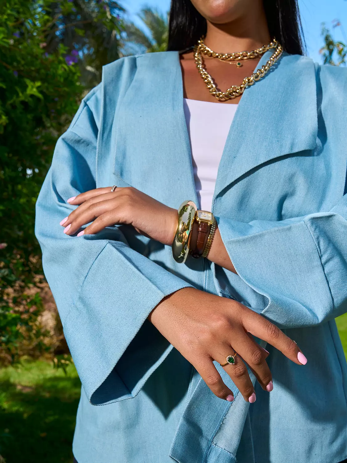 Worood Kimono Jacket _ Sky Blue 13