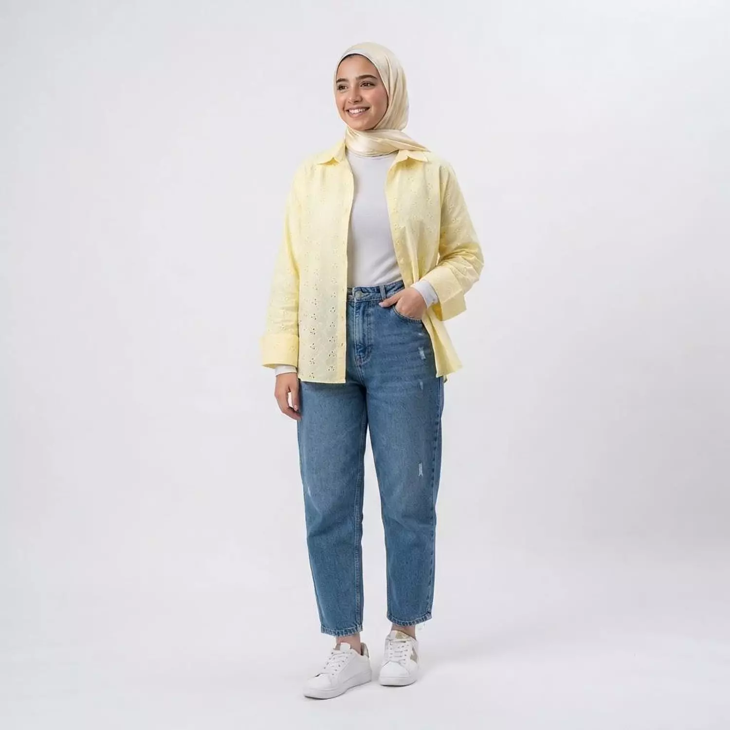 Eyelet Embroidered Shirt Jacket 2