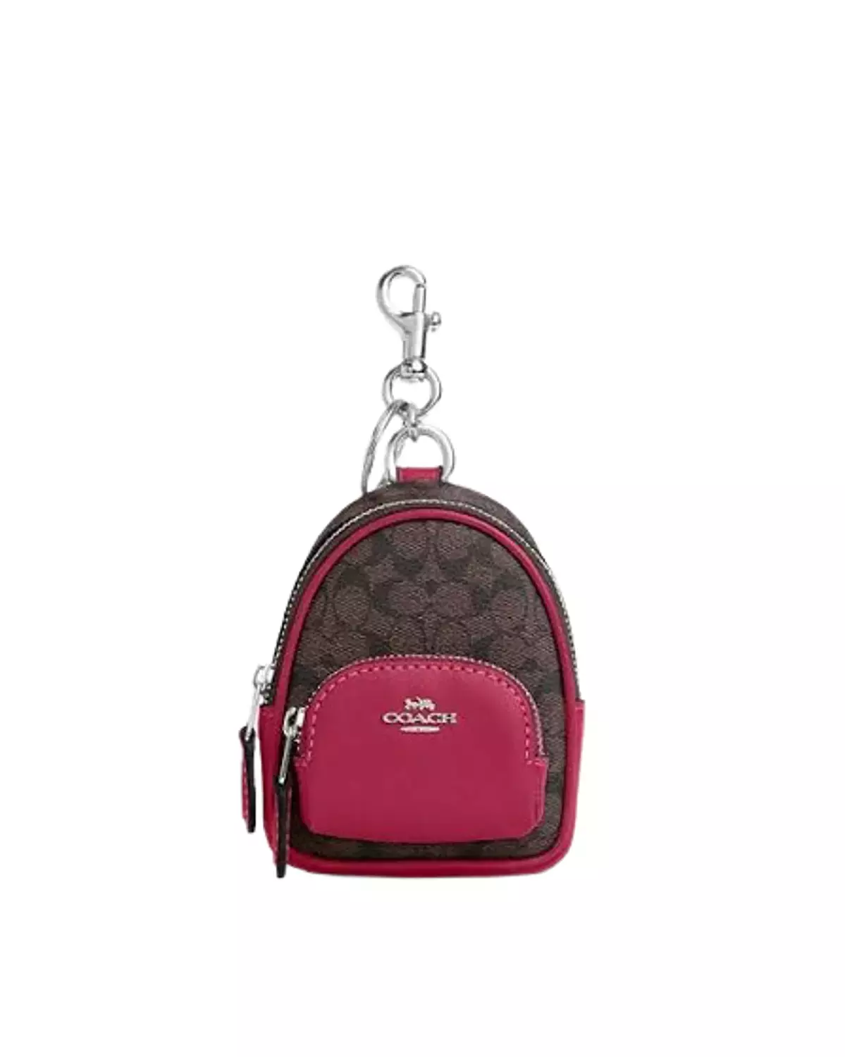 Coach Mini Court Backpack Bag Charm In Signature Canvas 4