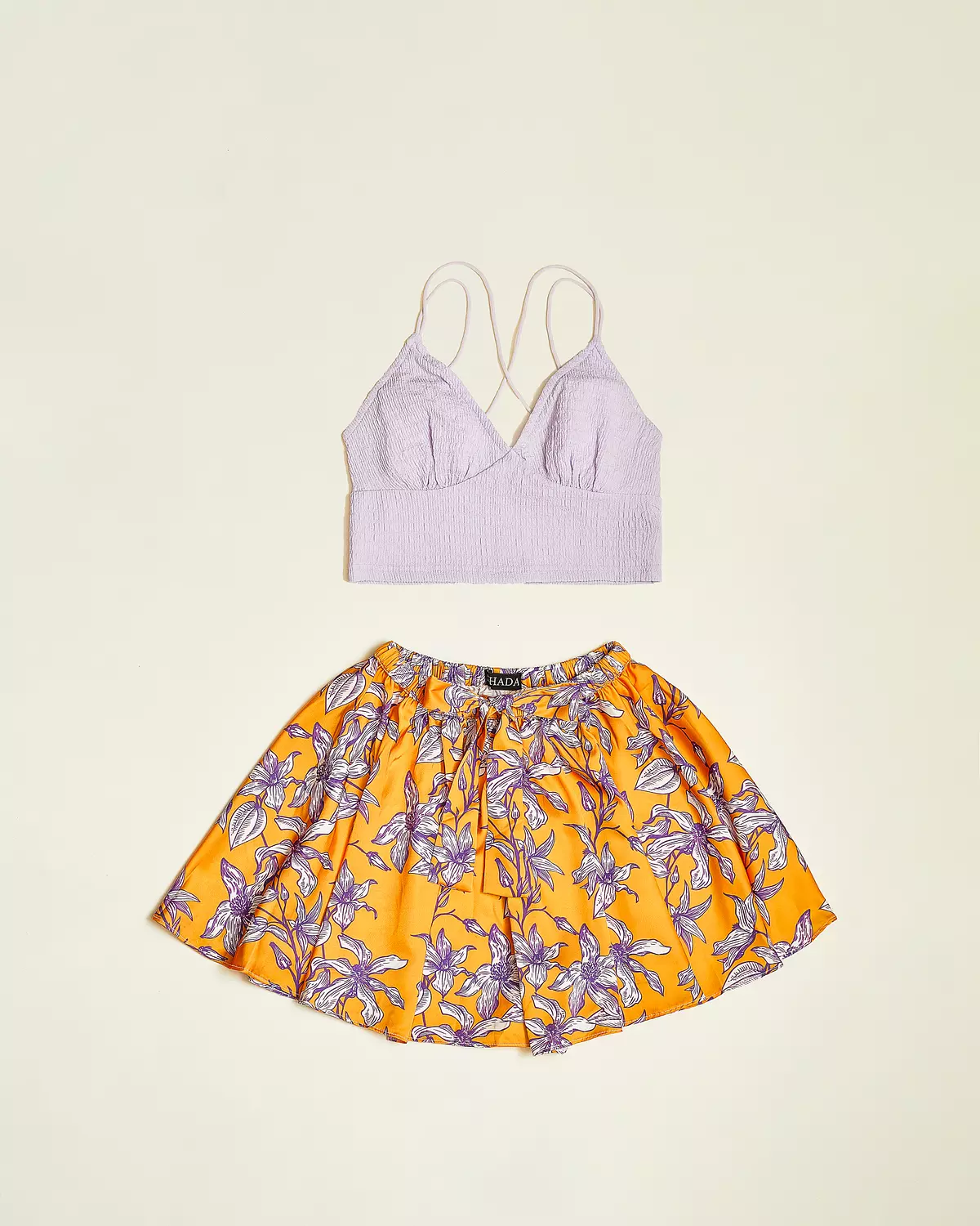 Yellow X Purple Top and Shorts Set    image