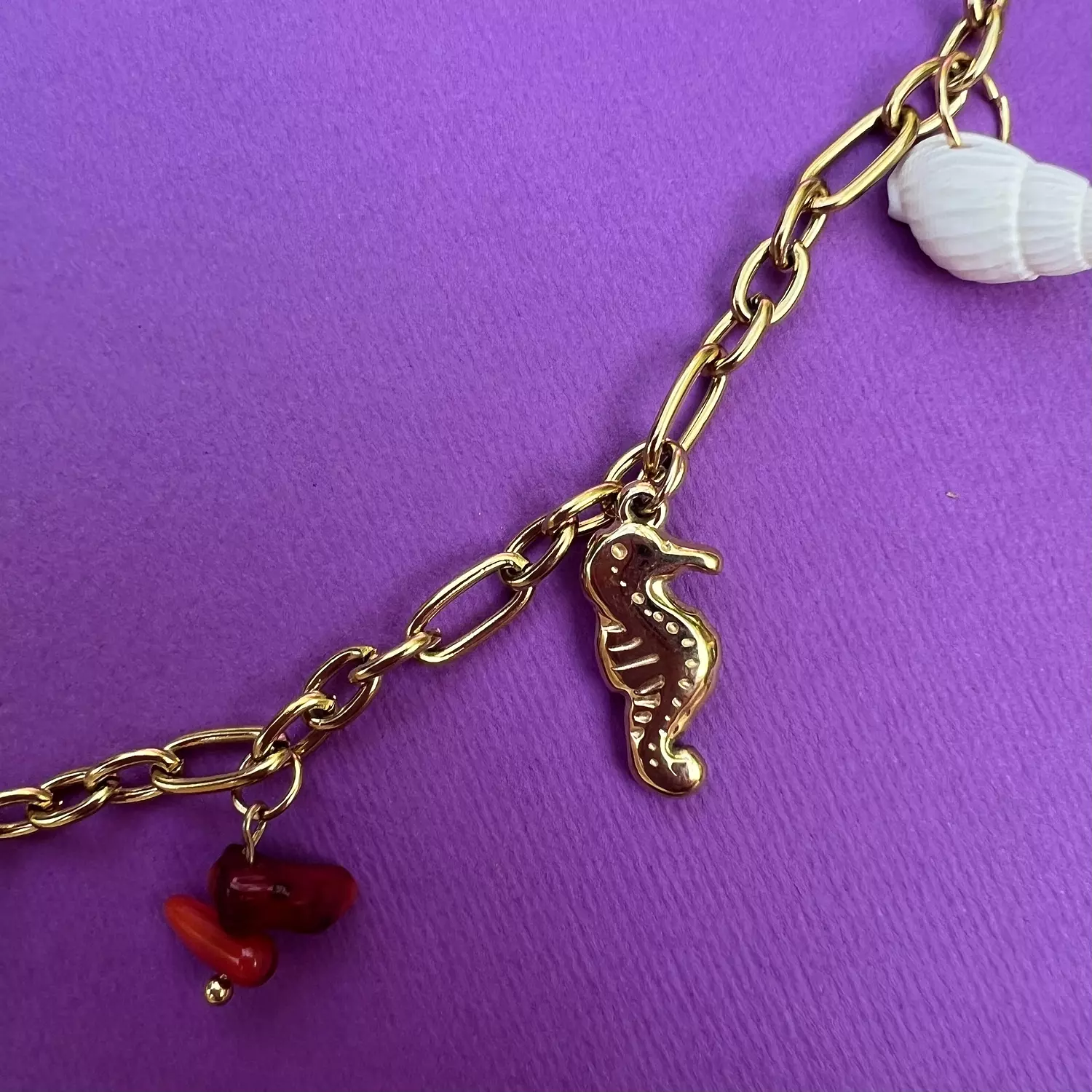 Coral Touch Charm Necklace  2
