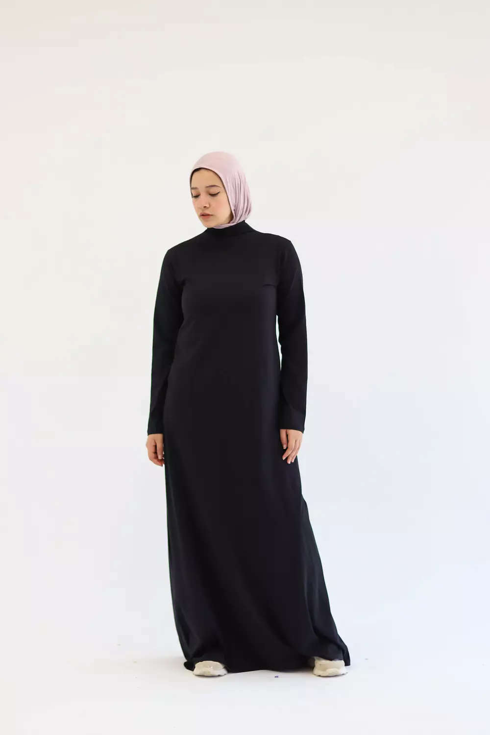 A-Line Black Basic Dress 4