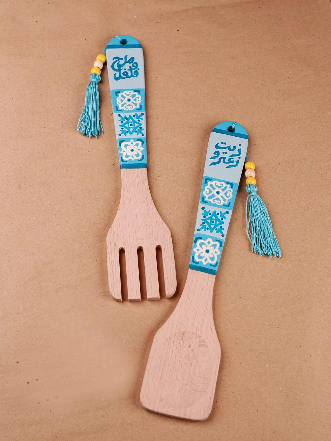 Light blue Fork & spoon image