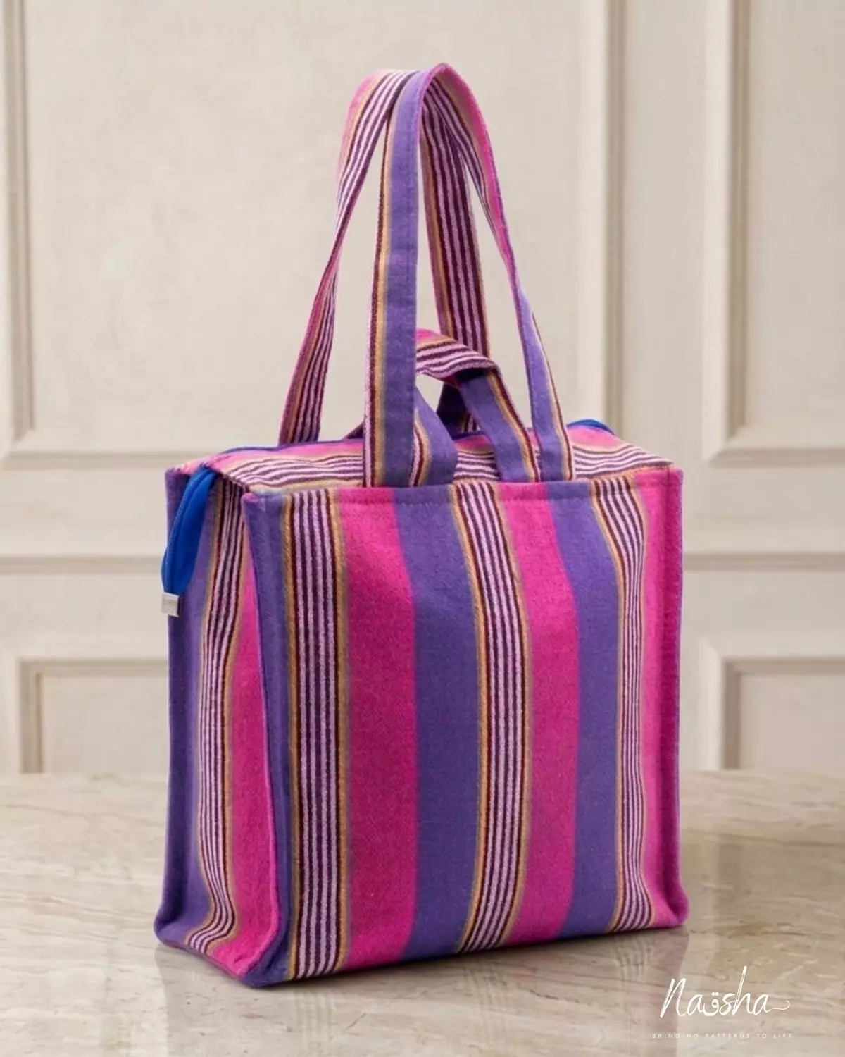 The Pink & Purple Striped Tote image