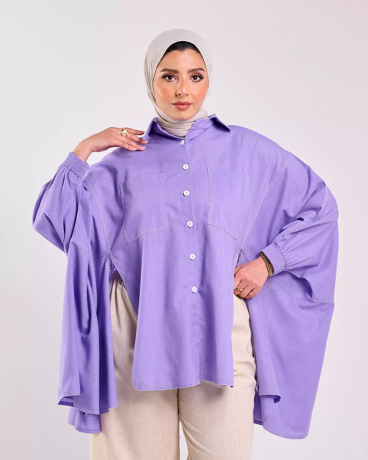 Hayat Blouse in Purple 2