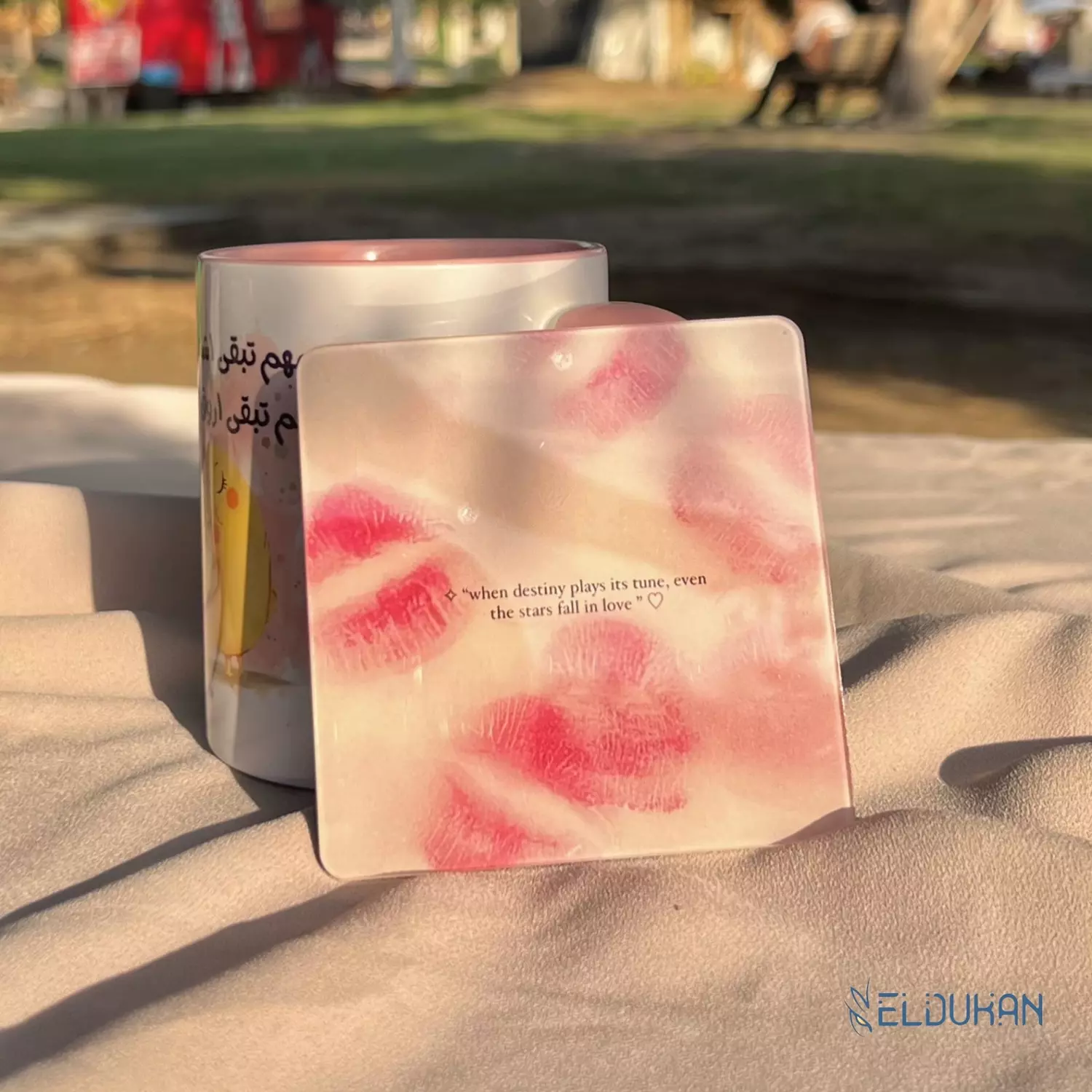 Kisses acrylic coaster image