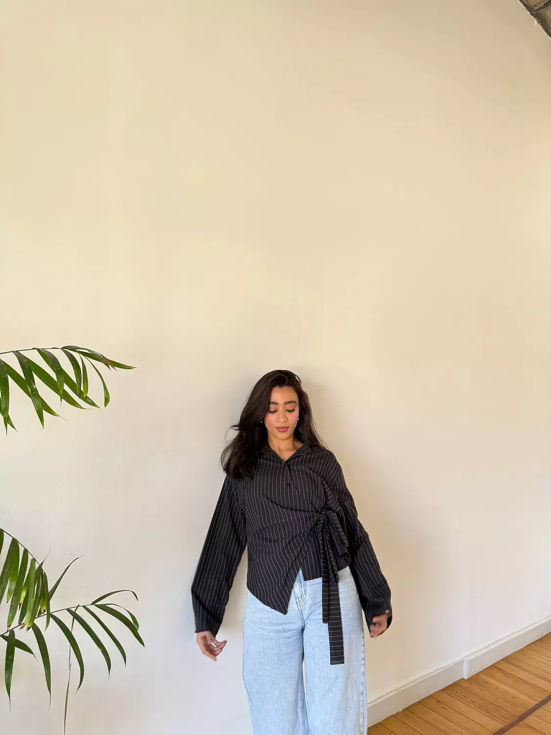 Pinstripe Wrapped Shirt 16