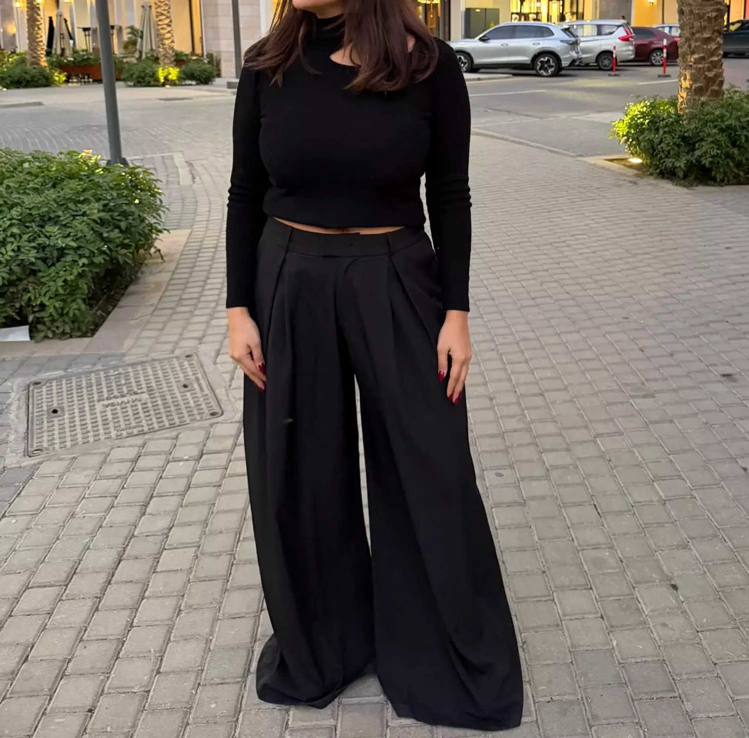 Black twisted pants image