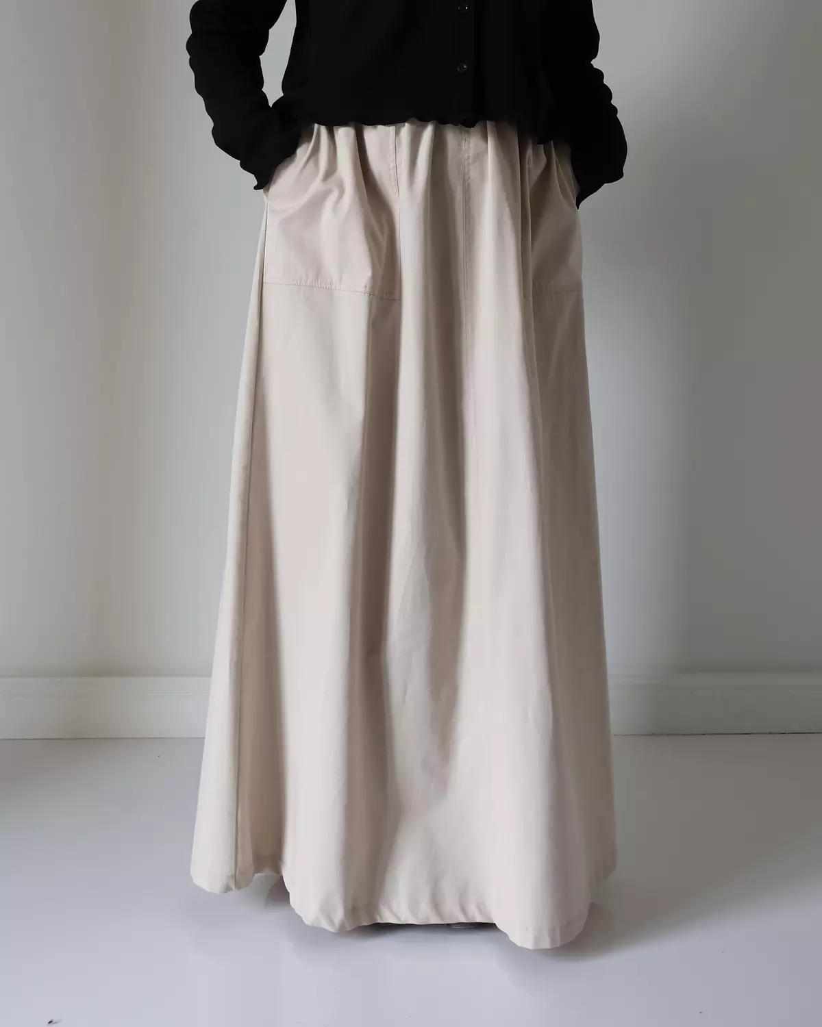 GABARDINE A LINE SKIRT BEIGE TEENAGE image