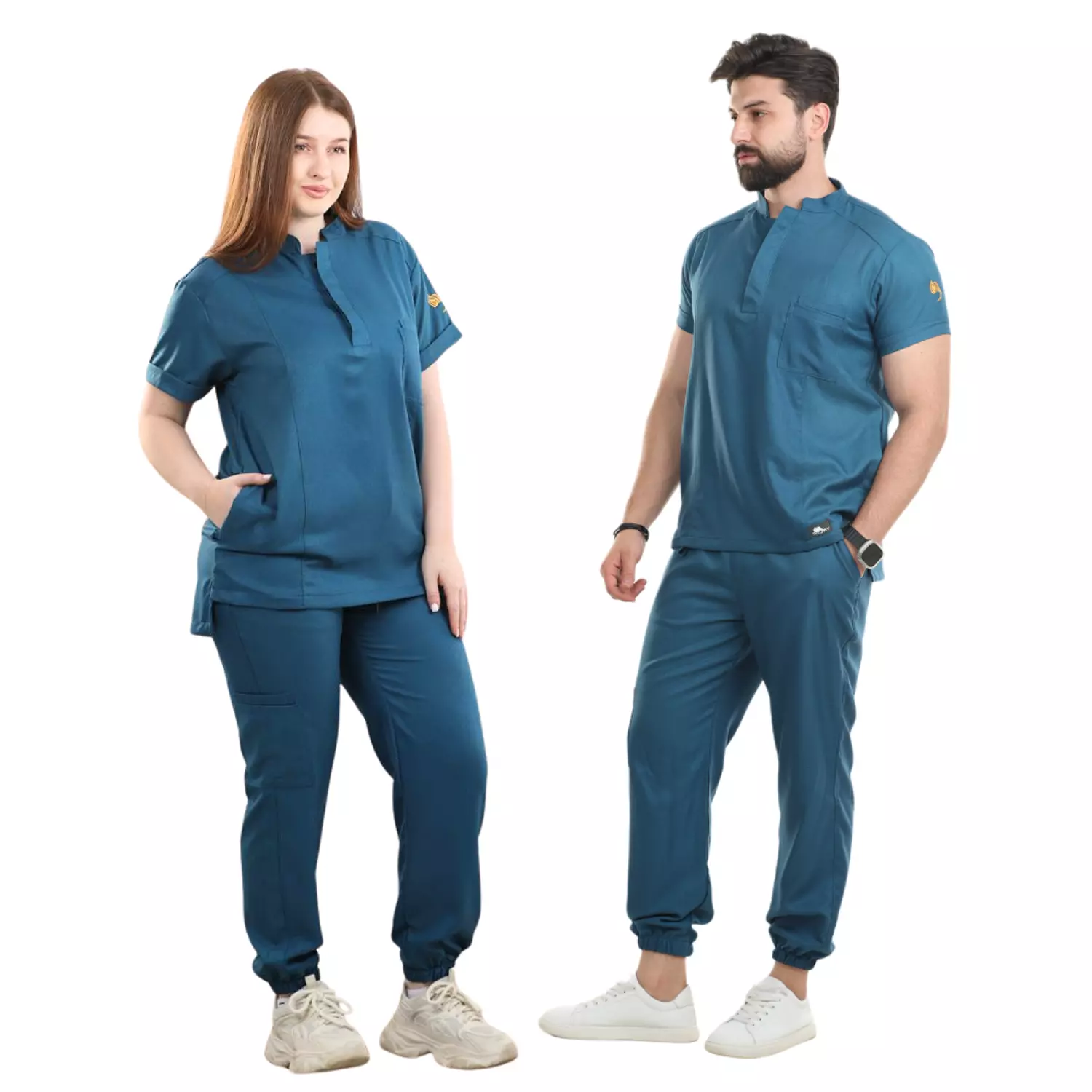 Petroleum Half Collar Scrub  image
