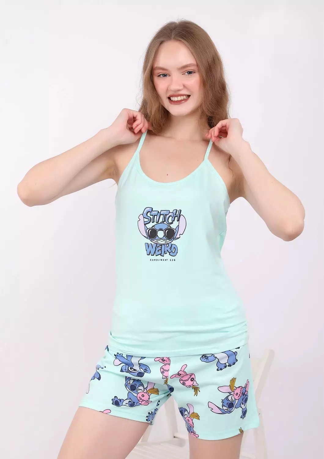 Lilo and stitch shorts pajama set 2