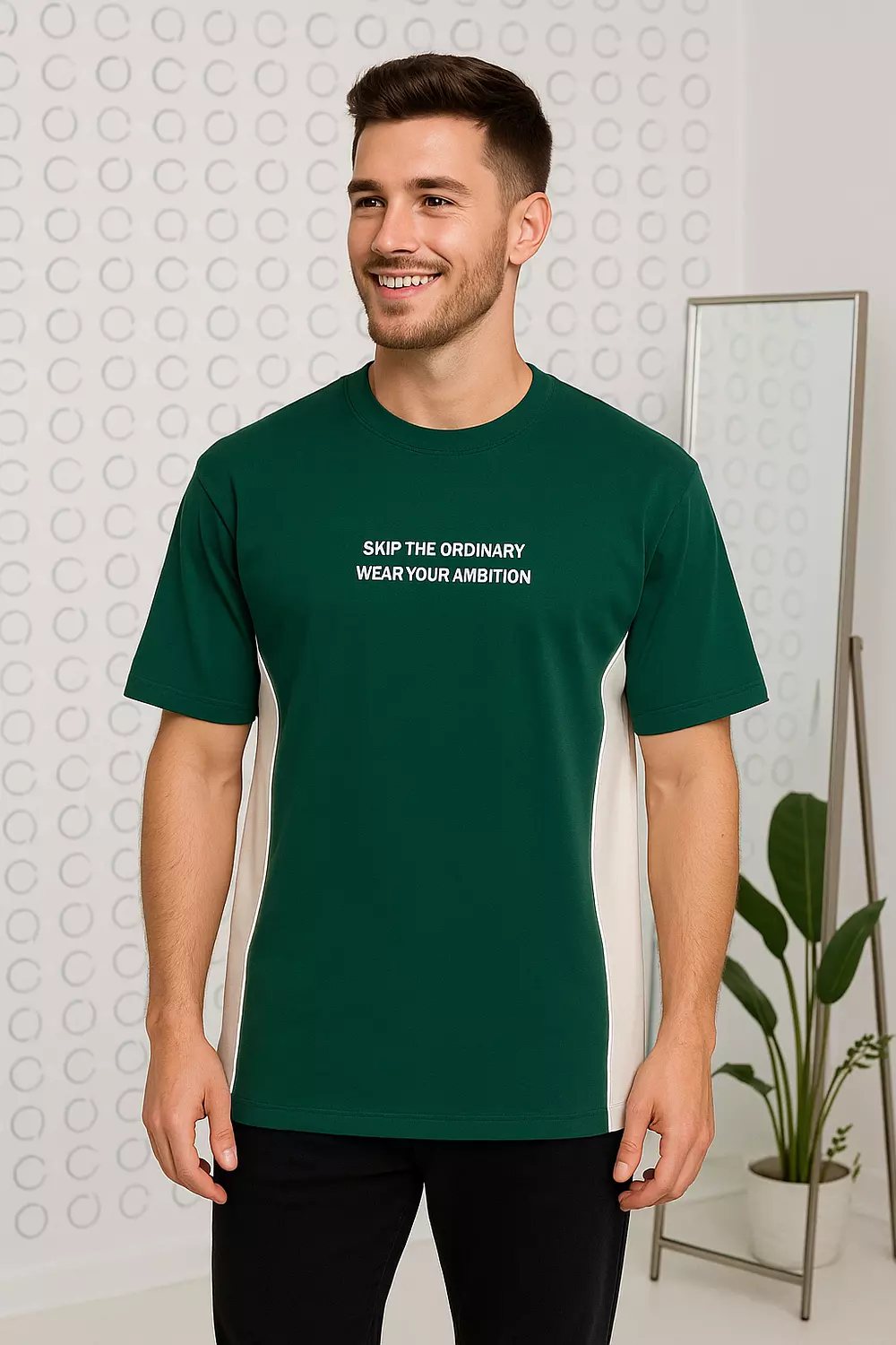 Over size Premium T-shirt _ Reflect _ Green (white) image