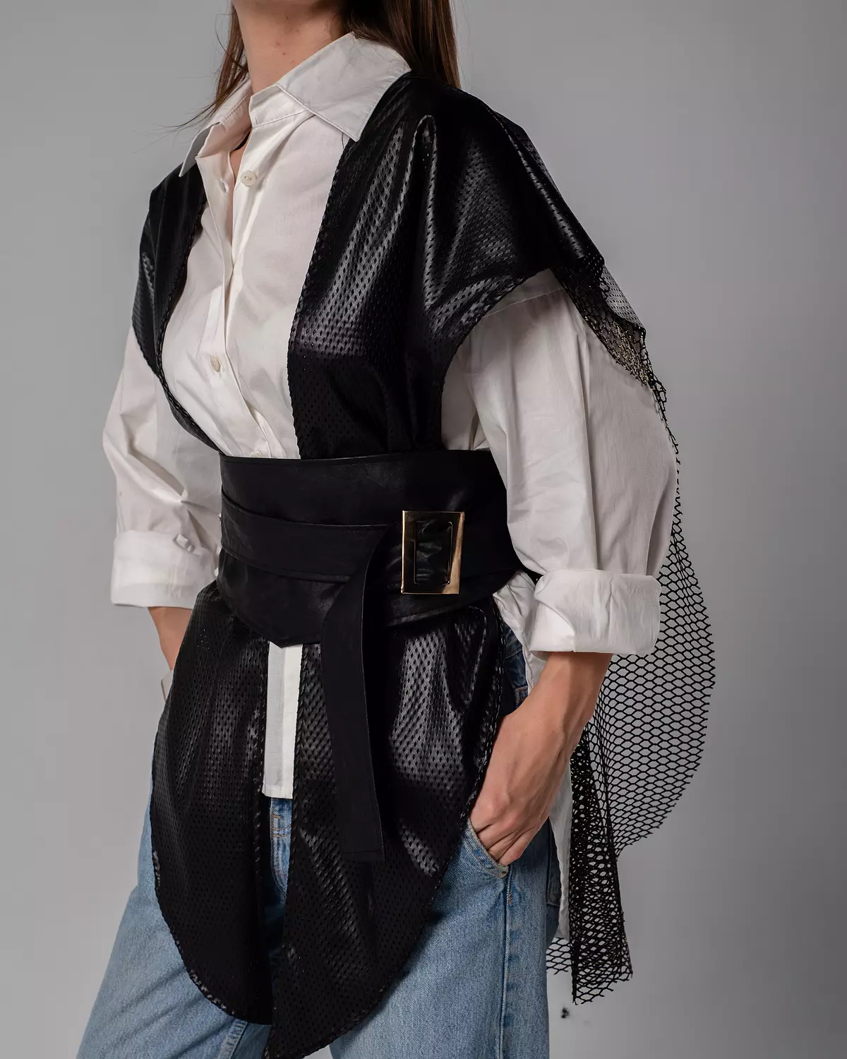 Net Leather Vest image