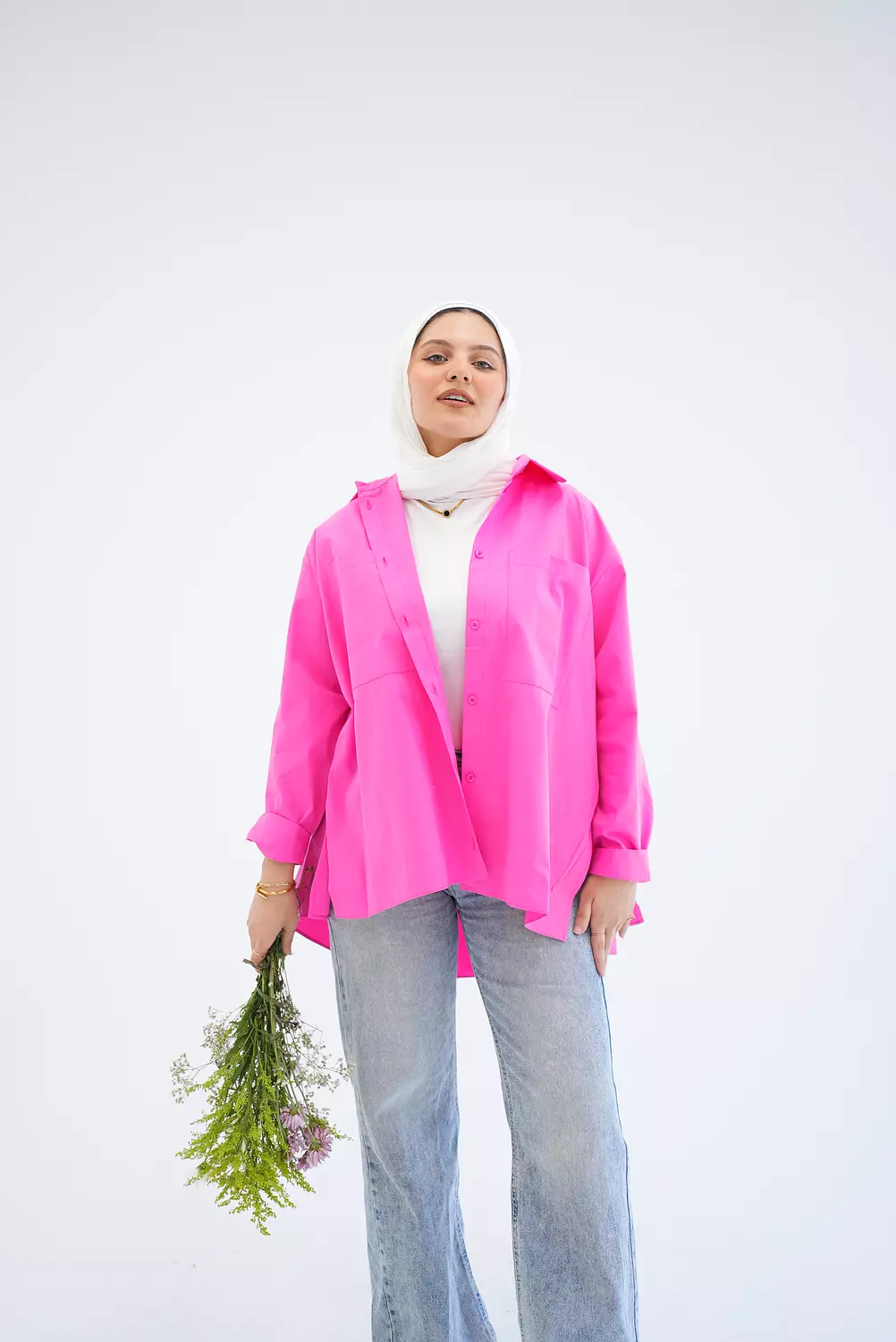 EVERYDAY POPLIN SHIRT IN PINK  1