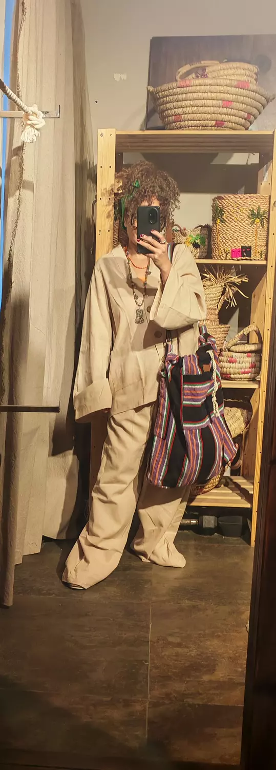 Heavy duty striped Reda bag image