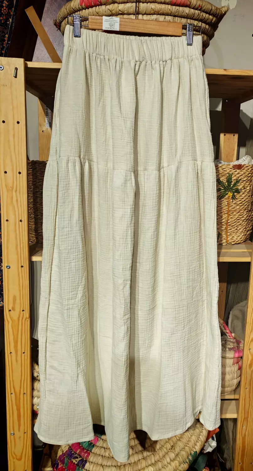  a line maxi cotton Crinkle skirts 7