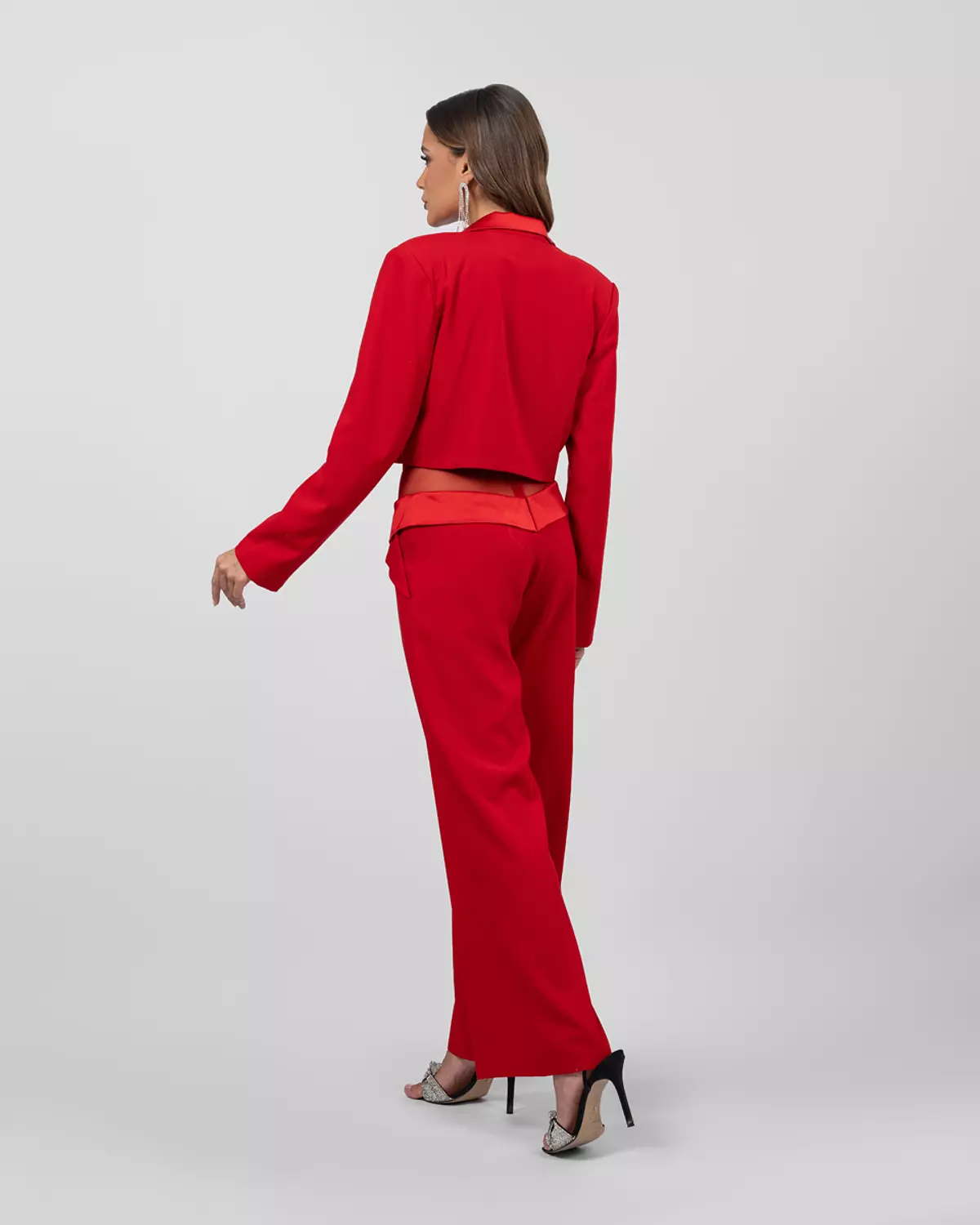 Red cropped blazer  11