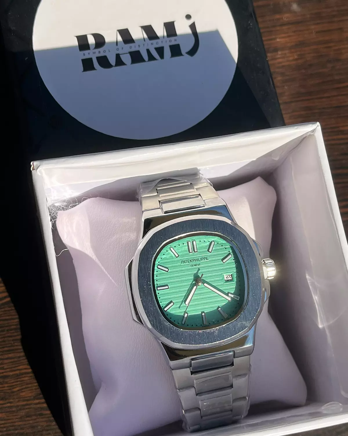 Silver-Mint Patek hover image