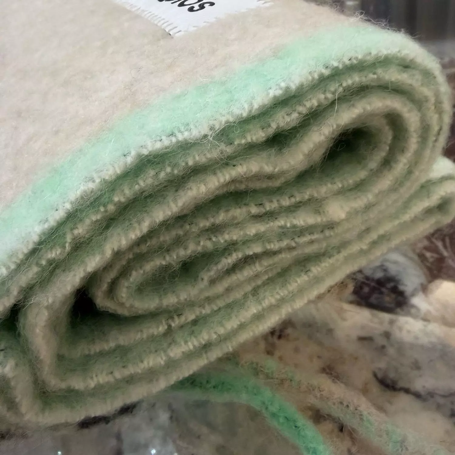 ACNE rainbow scarf in alpaca and mohair style 2