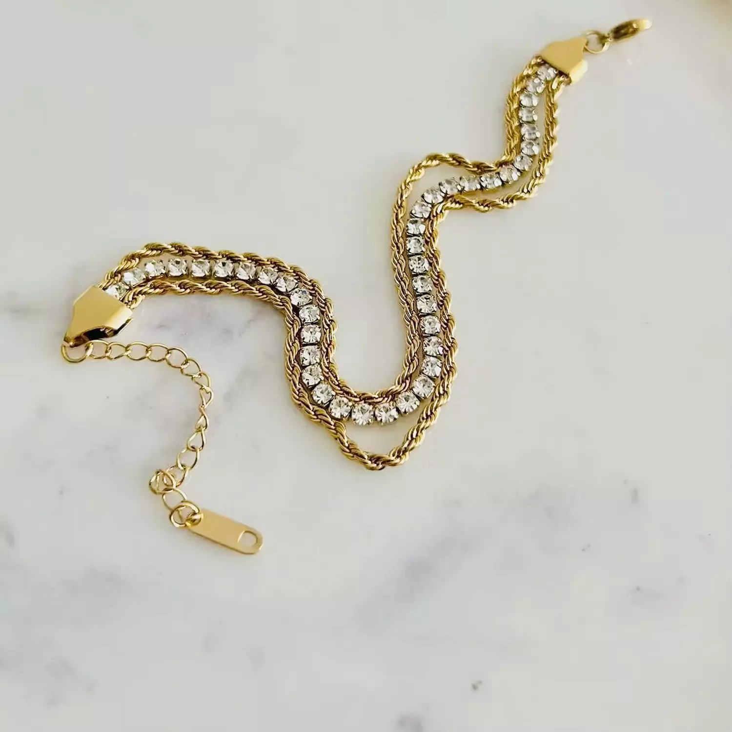 Cubic zircon multilayer bracelet 3