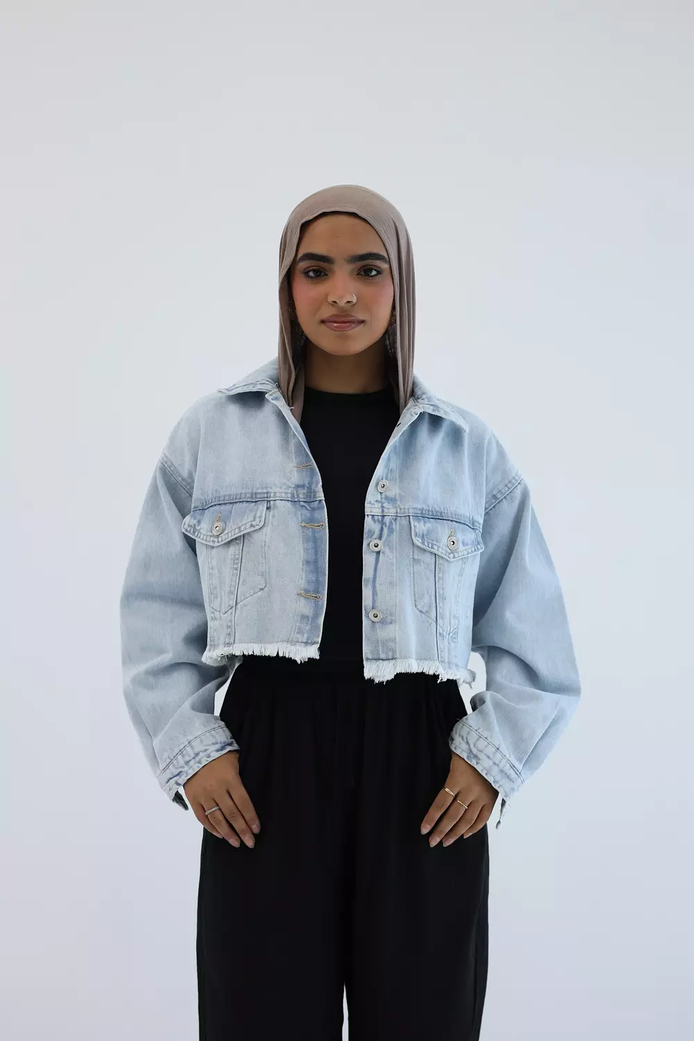 Cropped denim jacket 2